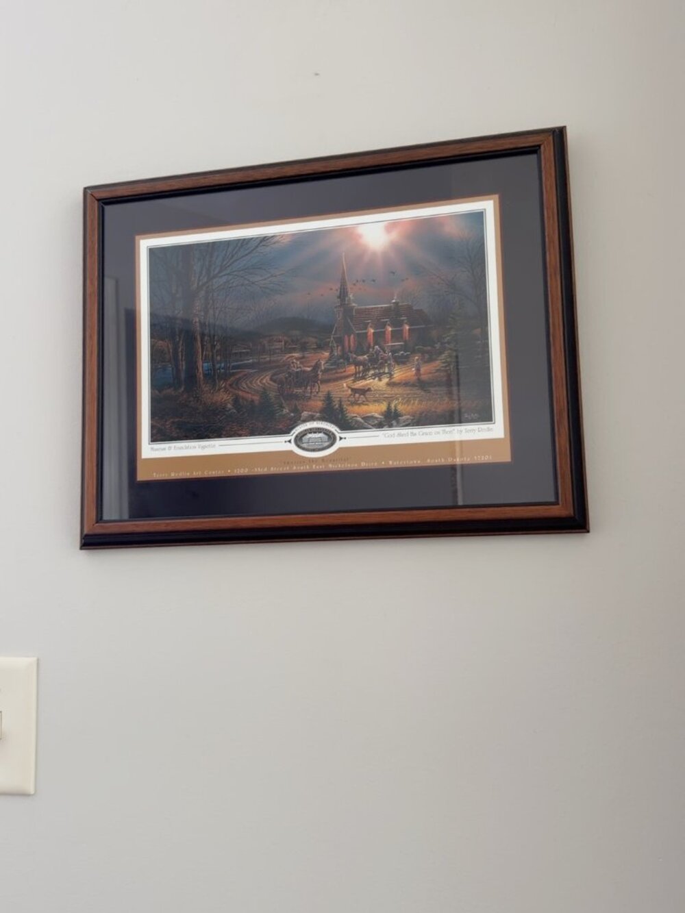 Terry Redlin "God Shed His Grace on Thee" Framed Museum Vignette Art Print